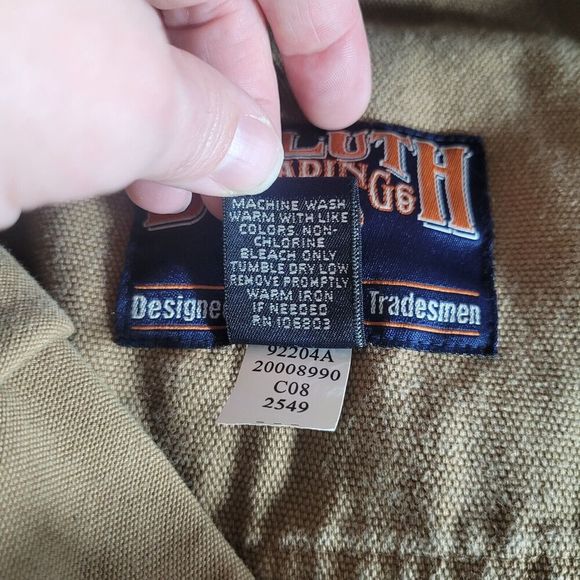 Duluth Trading Co Vintage Cargo Pants Men's Size 48 X 30 Tan Cotton Canvas - Picture 8 of 10